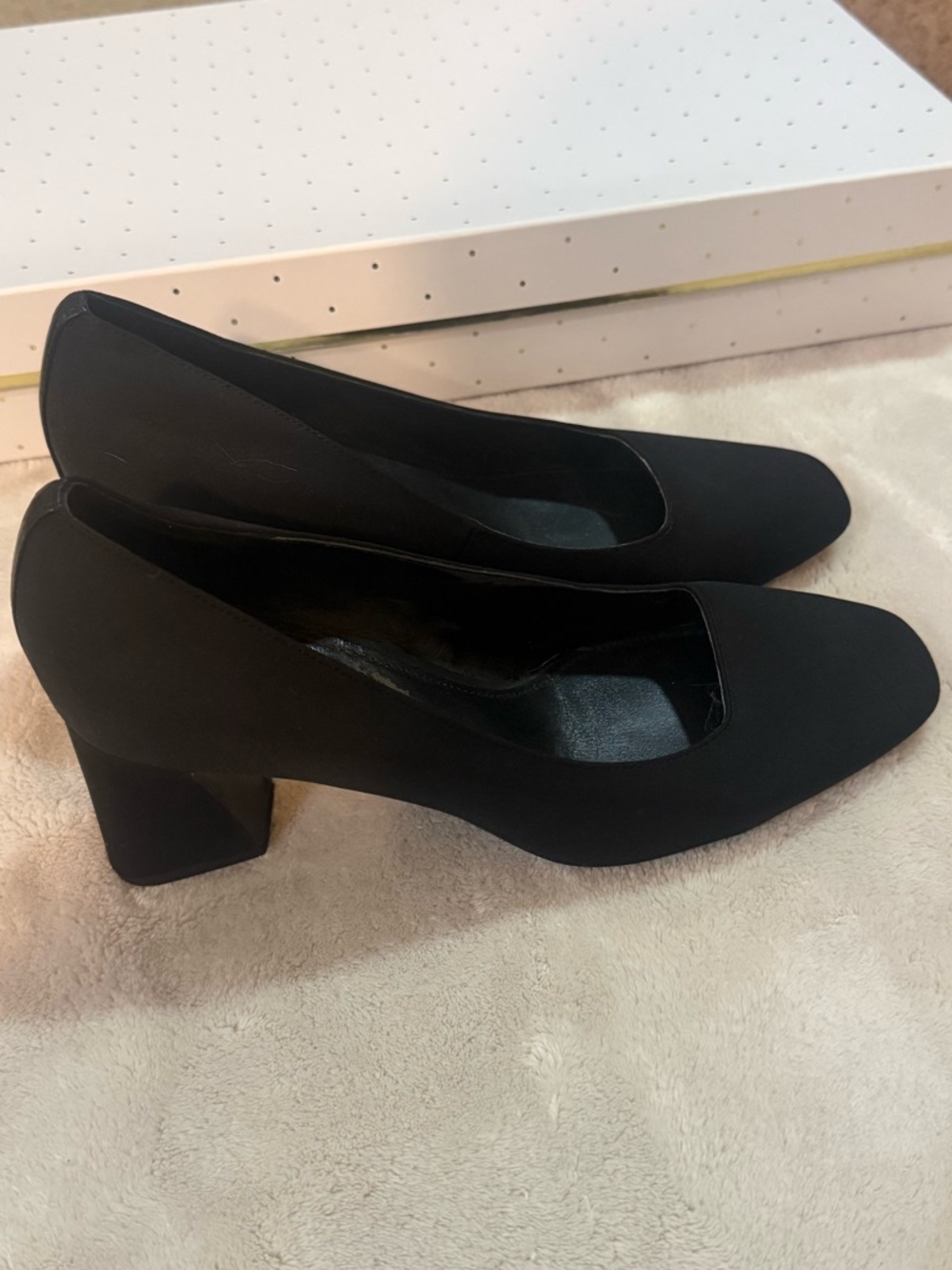 Donald Pliner - Classic Black Block Heel Pumps - Women's Dress Shoes